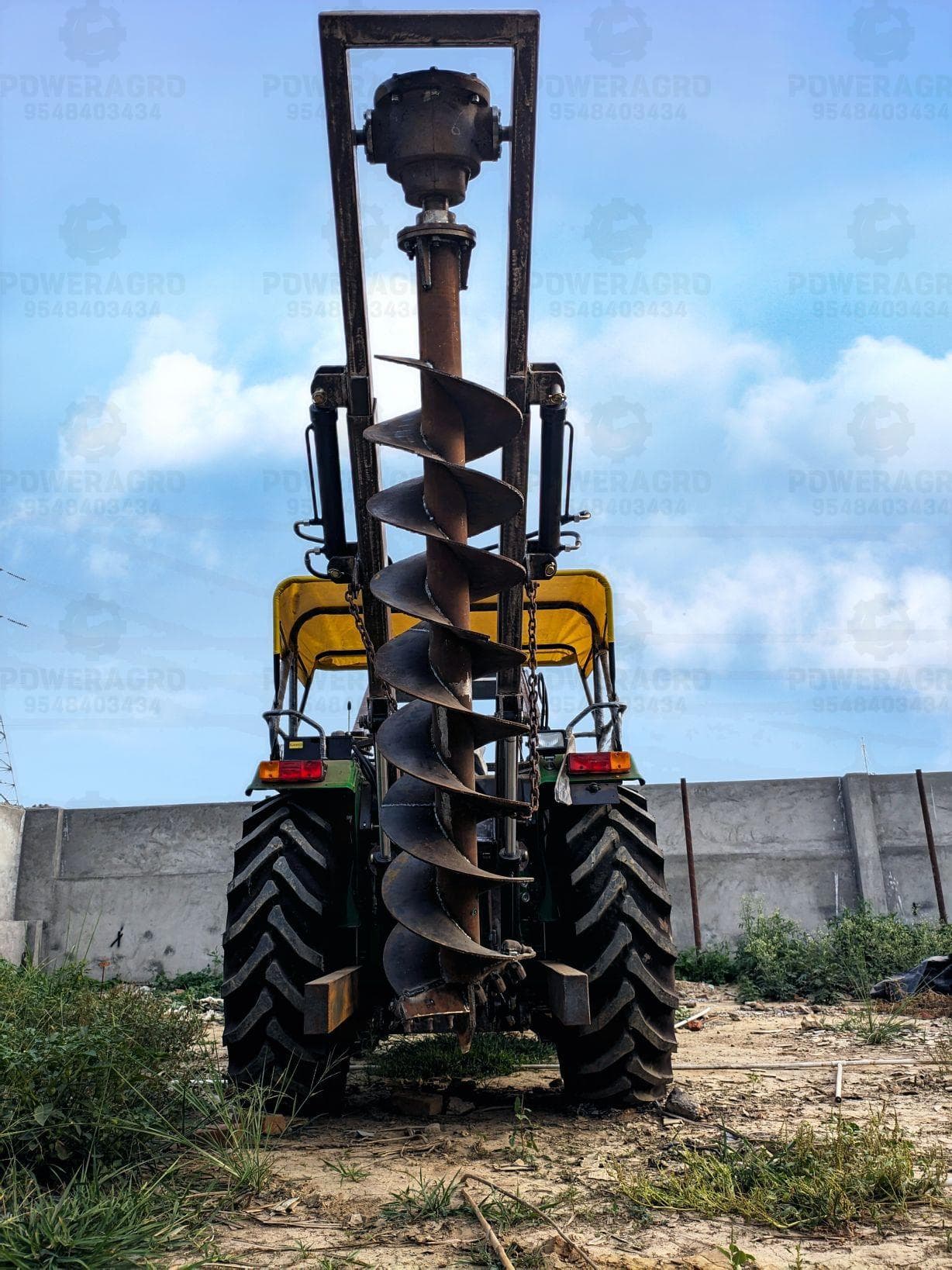 PowerAgro Hydraulic Jack Post Hole Digger